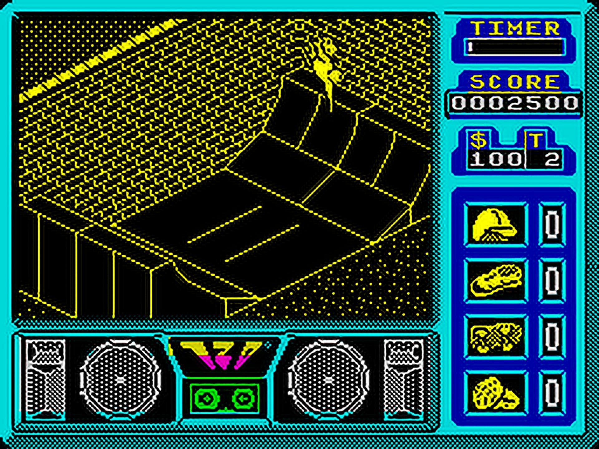 720 Degrees Spectrum screenshot featuring skateboarding gameplay