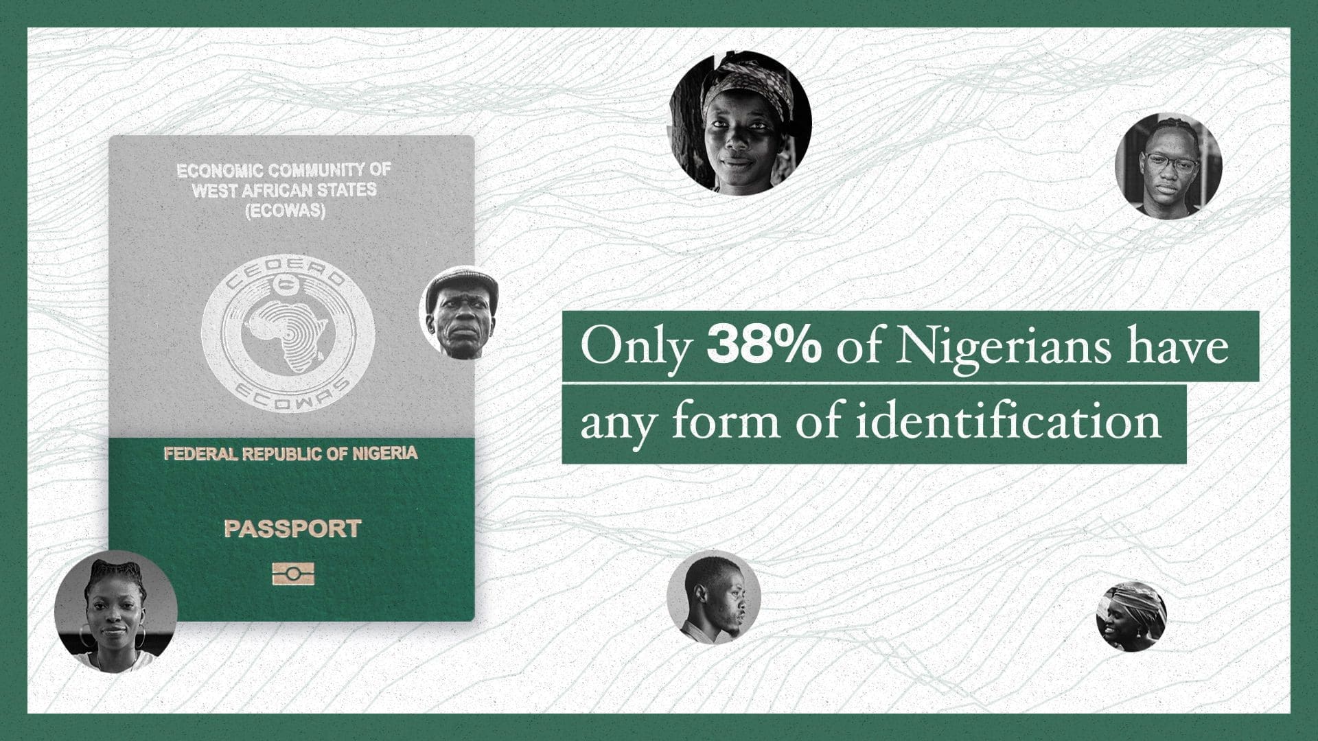 RIOT, NYC Creative Agency: A Nigerian passport alongside statistics highlighting that only 38% of Nigerians have formal identification, emphasizing AWS and Aella Credit’s role in financial inclusion through biometric verification. A Nigerian passport alongside statistics highlighting that only 38% of Nigerians have formal identification, emphasizing AWS and Aella Credit’s role in financial inclusion through biometric verification.