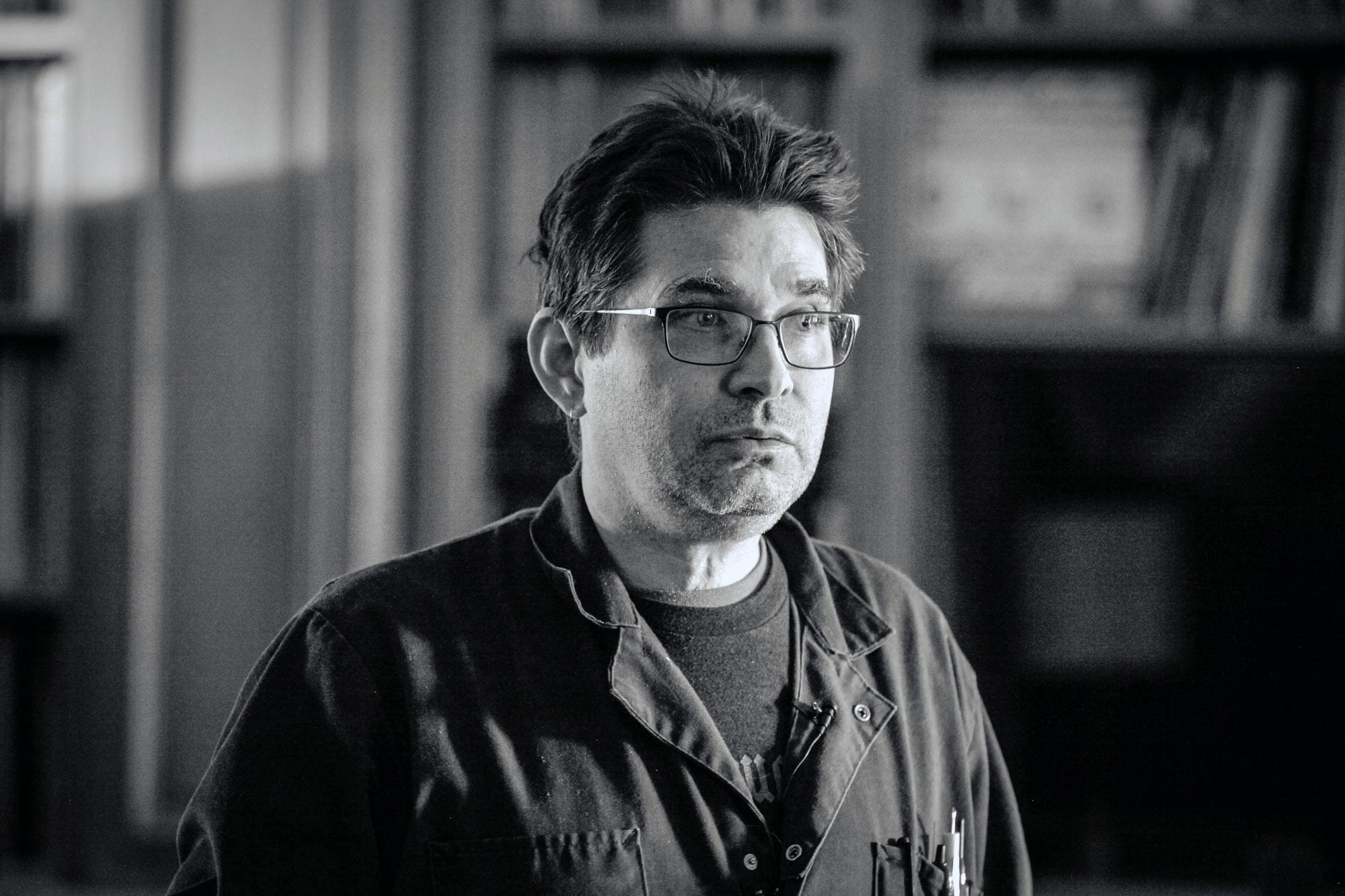 RIOT, NYC Creative Agency: Steve Albini in his studio uniform. Steve Albini in his studio uniform.