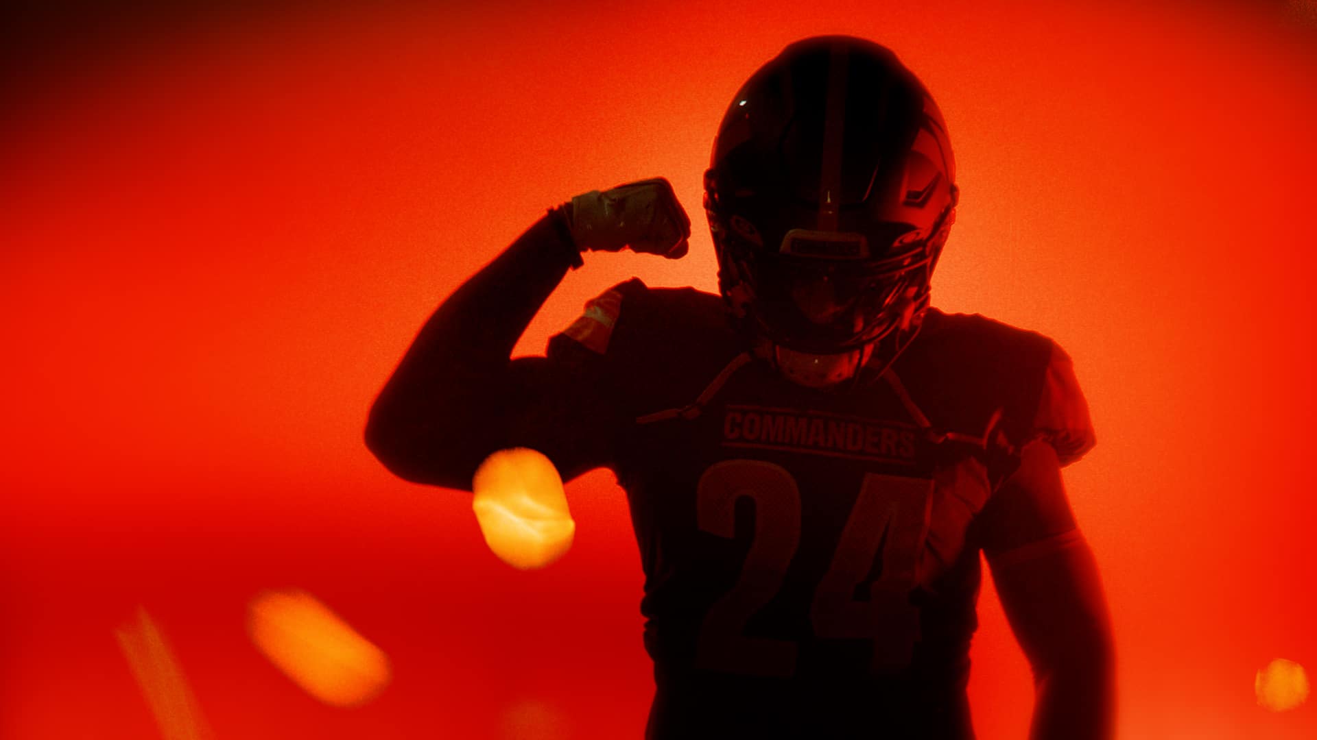 Washington Commanders football player Antonio Gibson from NYC creative agency shoot