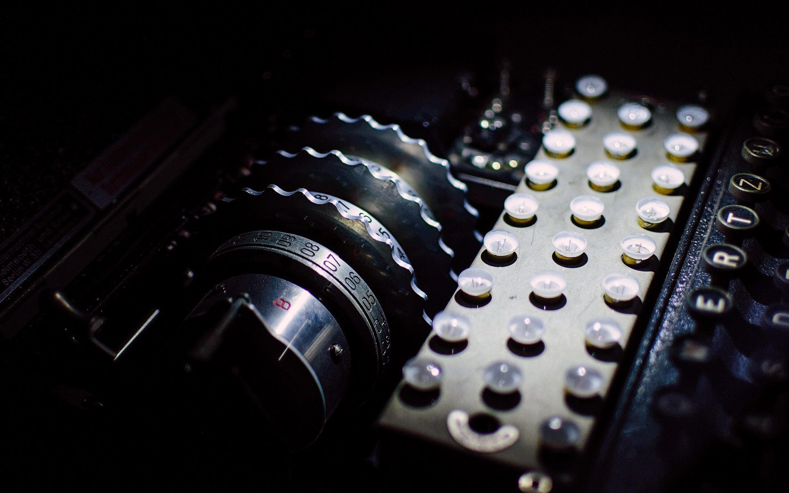 RIOT, NYC Creative Agency: The Legacy of Alan Turing: Close-up of the Enigma Crypto Machine used in World War II The Legacy of Alan Turing: Close-up of the Enigma Crypto Machine used in World War II
